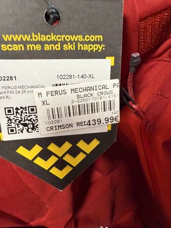 Used Black Crows M ferus Mechanical Pant 2024 bike — image 3 of 3