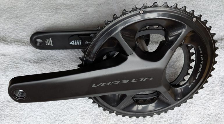 シンShimano ULTEGRA FC-R8100 4iiii 105 Shimano Ultegra FC-R8100 Crankset (Grey) (2 x 12 Speed