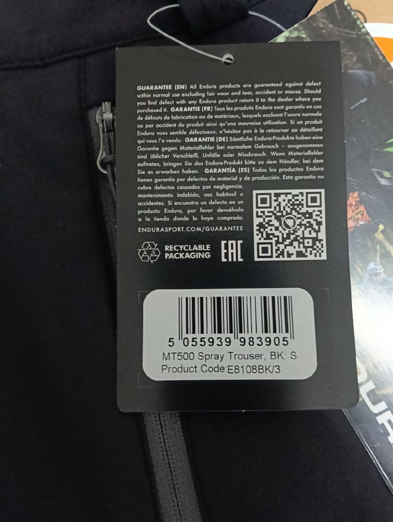 Brugt Endura MT 500 spray trouser bike — billede 5 af 5
