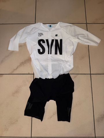 SYN Global Cycling Club MEN'S PRO TECH SKINSUIT (Combinaison) BLACK-WHITE 2025 Cycling Clothing d'occasion