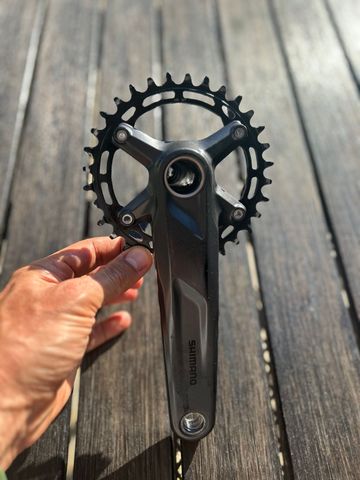 Brugt Shimano Deore FC-MT512 32T 12S Drivetrain & Pedals
