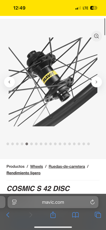 Mavic cosmic s 42 disc 2024 bike d'occasion — image 3 sur 4