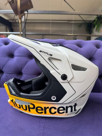 Used 100% Status DH/BMX Helmet Carby Silver 2022 bike — image 6 of 9