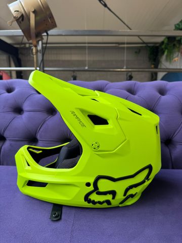 Brugt Fox Rampage Full Face Helmet Fluorescent Yellow 2024 bike — billede 4 af 5