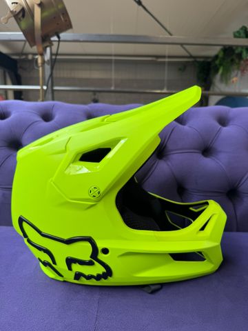 Fox Rampage Full Face Helmet Fluorescent Yellow 2024 Cycling Accessories usato