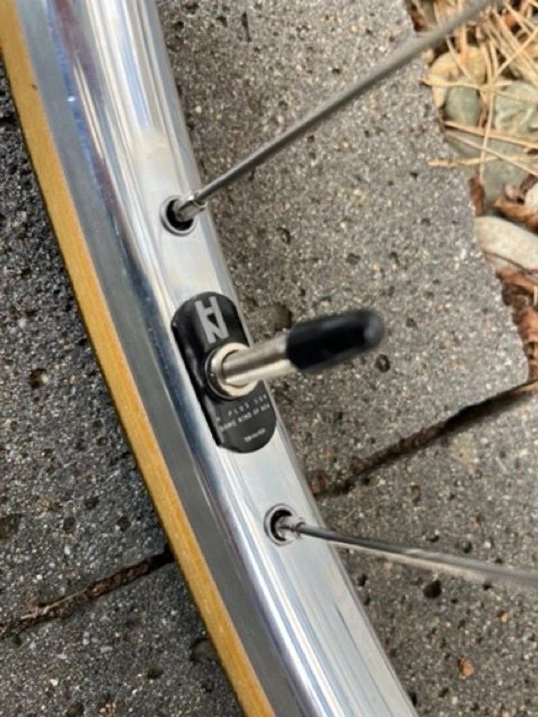 Brugt H+Son Ambrosio / H Plus Son / Sapim Silver Wheel Set bike — billede 6 af 10