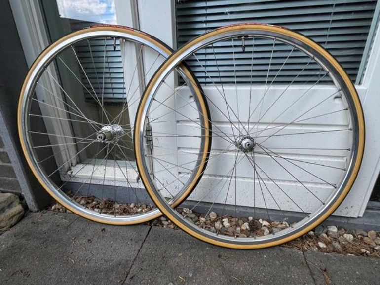 Brugt H+Son Ambrosio / H Plus Son / Sapim Silver Wheel Set bike — billede 1 af 10