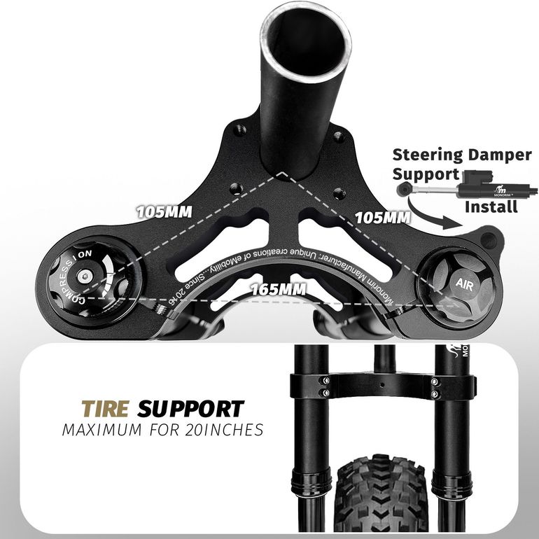Used monorim MD0/ME0/MF0 dospensione idraulica anteriore per mini/pieghevole/strada/città/fattire ebike- 2025 bike — image 5 of 8