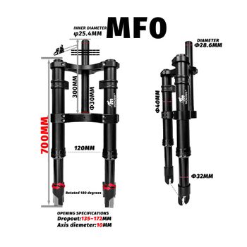 Used monorim MD0/ME0/MF0 dospensione idraulica anteriore per mini/pieghevole/strada/città/fattire ebike- 2025 bike — image 3 of 8