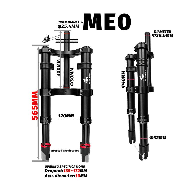Used monorim MD0/ME0/MF0 dospensione idraulica anteriore per mini/pieghevole/strada/città/fattire ebike- 2025 bike — image 1 of 8