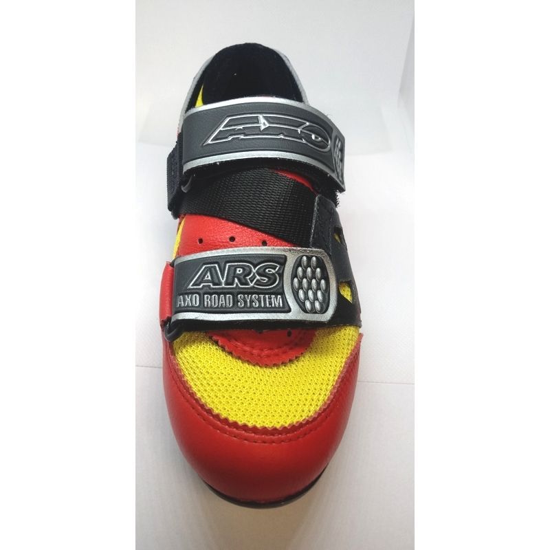 Gebrauchtes axo Rennradschuhe rot-gelb Cycling Shoes