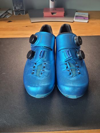 Gebrauchtes Shimano SH-RC903 Road Shoes 42 Wide Blue S-phyre 2023 Cycling Shoes
