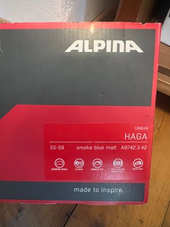 Used Alpina Urban Haga M 55-59cm smoke-blue matt Helm Fahrradhelm bike — image 2 of 2