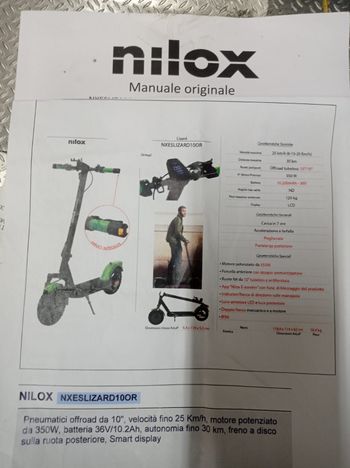 NILOX Monopattino Lizard 2024 Skate / Scooter usato