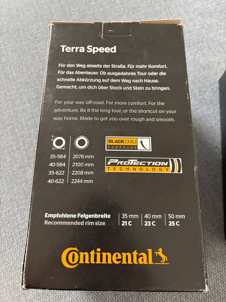 Used Continental 2x Terra Speed ProTection 27,5x 1.50 bike — image 2 of 2