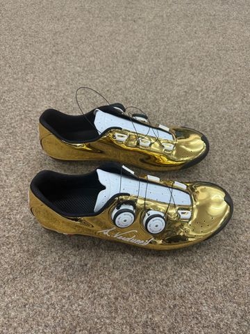 Used luigino verducci goud wit maat 46 2024 Cycling Shoes