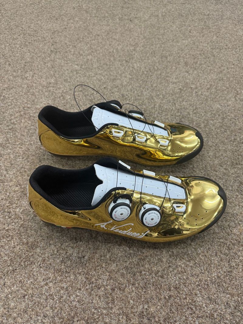 Używany luigino verducci goud wit maat 46 2024 Cycling Shoes
