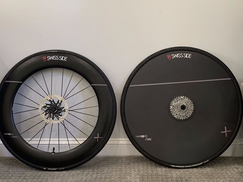 Used Swiss Side HADRON² Ultimate 800 Front Wheel and HADRON² Ultimate Rear Disc Wheel 2025 Wheels