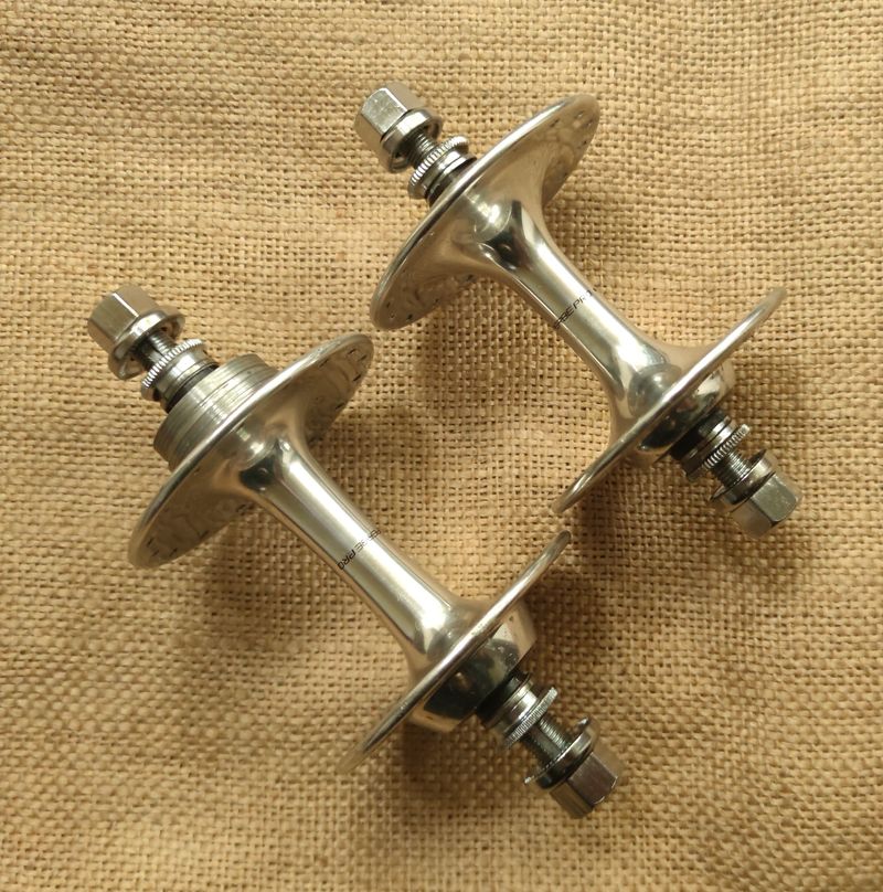 Sr Suntour Suntour Superbe Pro NJS Pista Rear & Front Hub Set 32 Hole Track Fixed Gear Bike 1987 Wheels d'occasion