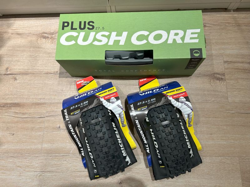 Used Michelin 27.5" Combo - Michelin Wild AM 2.60 x2 + CushCore Plus Tyres & Tubes