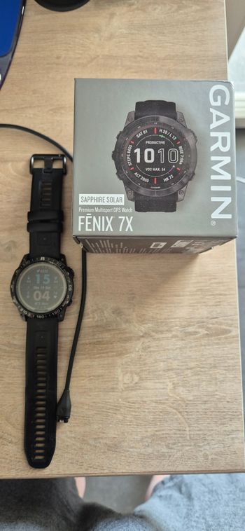 Used Garmin Fenix 7X Sapphire Solar GPS Watch Electronics
