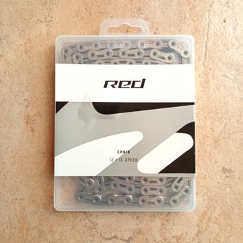 Sram, Corrente  Red Flattop 12s com Flattop PowerLock 126 Elos