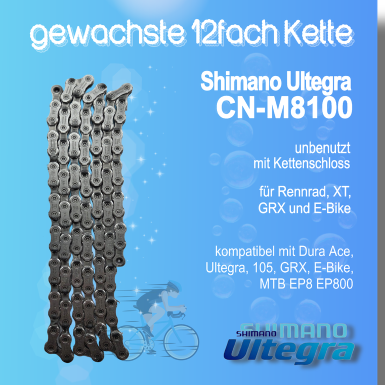 Used Shimano gewachste 12fach Kette CN-M8100 2025 bike — image 3 of 5