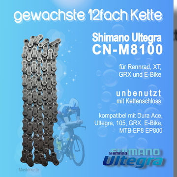 Used Shimano gewachste 12fach Kette CN-M8100 2025 Drivetrain & Pedals