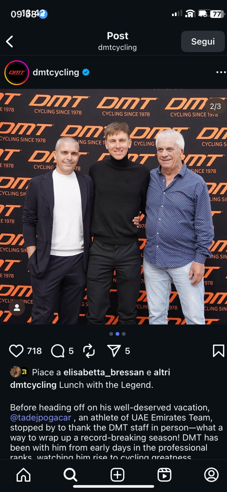 TADEJ POGACAR Autografata da Tadej Pogacar null