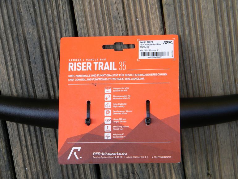 Used Cube RFR Handlebar Riser TRAIL 35 35 mm x 780 mm x 20 mm x 9° 2025 bike — image 5 of 8