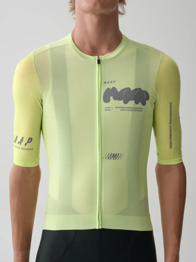 Brugt MAAP Aerate Pro Air Jersey 3.0 Shadow Lime 2025 bike — billede 2 af 3