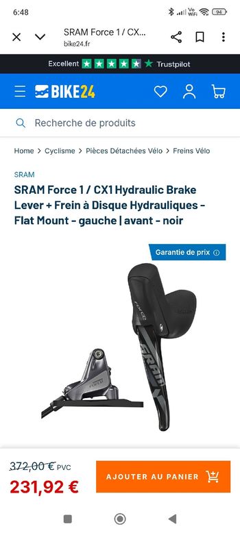 Used Sram frein avant SRAM Force 2024 bike — image 6 of 7