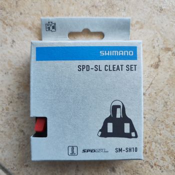 Shimano, Conjunto Cleats  SM-SH10 SPD-SL Vermelho