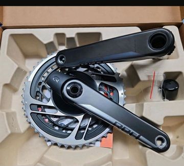 Tweedehands Sram Red AXS 12s DUB 50-37, 172, 5 with Quark powermeter Drivetrain & Pedals