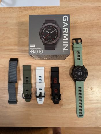 Used Garmin Fenix 6X Sapphire GPS Watch Electronics