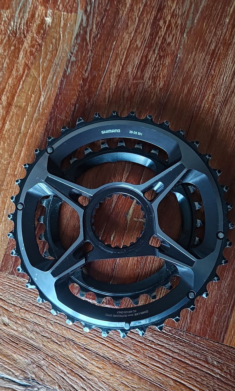 Used Shimano XTR chain rings 38-28 Direct Mount (for FC-M9120-2) bike — image 1 of 4