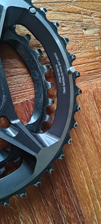 Used Shimano XTR chain rings 38-28 Direct Mount (for FC-M9120-2) bike — image 2 of 4