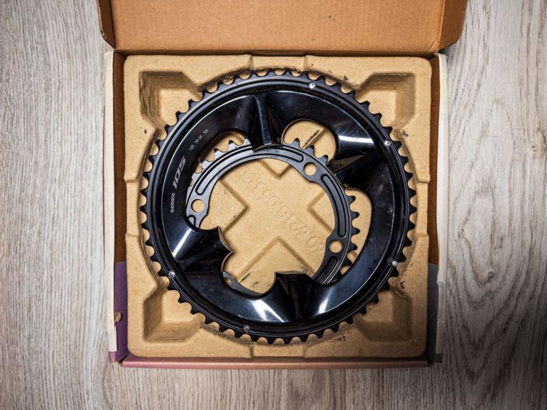Used Shimano Chainring Shimano 105 50-34t 12 speed 2024 bike — image 1 of 5