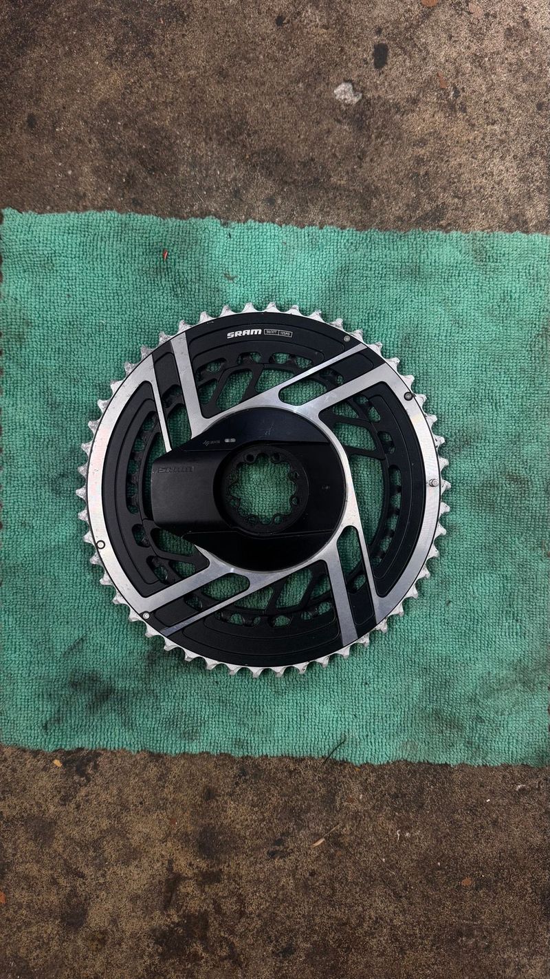 Used Sram RED AXS Chainring Power Meter Kit (Black/Silver) (2 x 12 Speed) (E1) (Inner & Outer) (50/37T) (Direct Mount) 2025 Drivetrain & Pedals