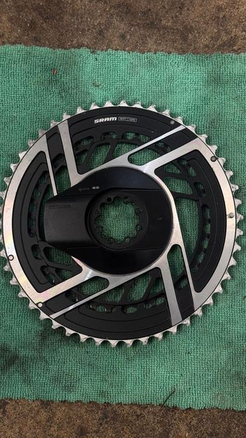 Used Sram RED AXS Chainring Power Meter Kit (Black/Silver) (2 x 12 Speed) (E1) (Inner & Outer) (50/37T) (Direct Mount) 2025 bike — image 2 of 6