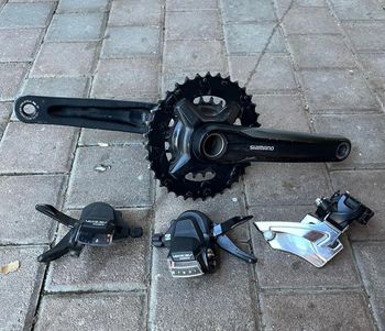 Shimano, Guarnitura MT210+deragliatore e comando