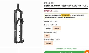 Fox, 36 AWL HD Suspension Fork 29" Boost 15x110 150mm