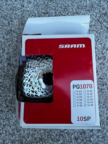 Used Sram PG-1070 10 speed Cassette 12-36T bike — image 2 of 2