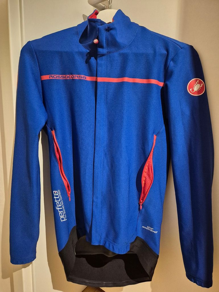 Castelli Perfetto Rossocorsa, Mens, Size S, Blue, Gore Windstopper