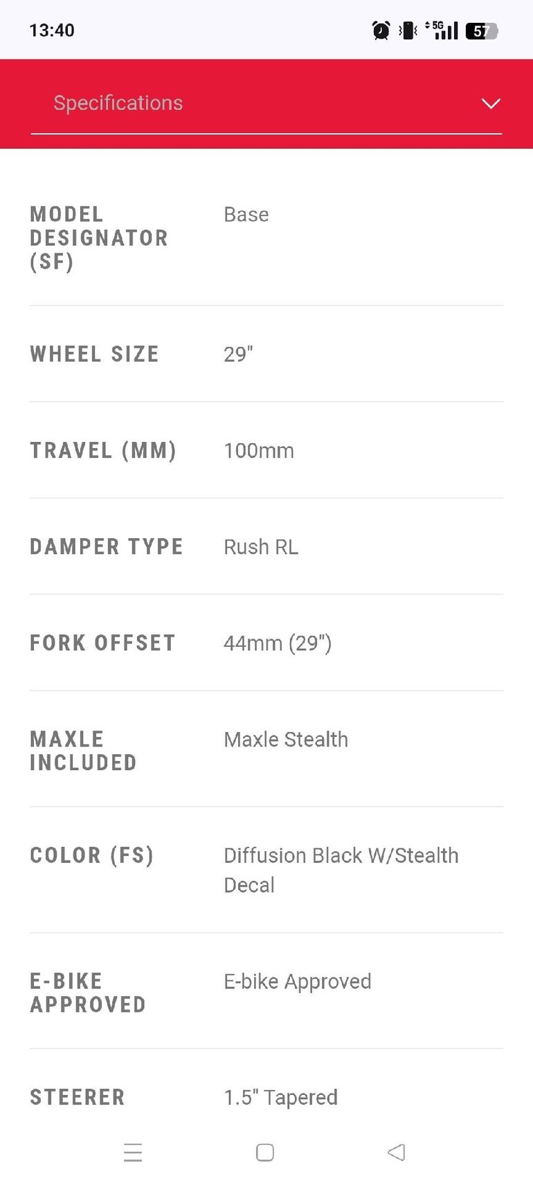 Used Rock Shox SID BASE SL 2024 bike — image 8 of 10