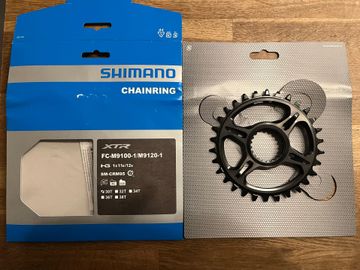 Shimano XTR SM-CRM95 30t Chainring Drivetrain & Pedals usato