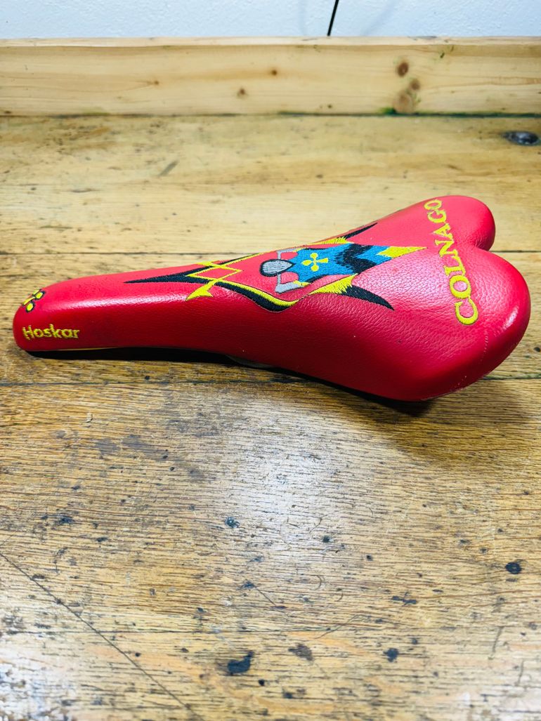 【希少】Selle San Marco COLNAGO Hoskar 80年代 Selle San Marco Hoskar Colnago Branded Saddle - Cicli Berlinetta