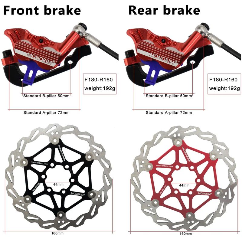 Gebrauchtes monorim freni idraulici 4 piatoni per ebike e mtb kit completo 2025 Brakes