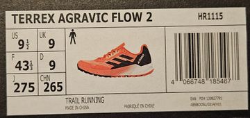 Used Adidas Zapatillas deportivas Terrex Agravic en talla 43 1/3.- Diseño en tonos naranja- Modelo Terrex Agravic Running Shoes