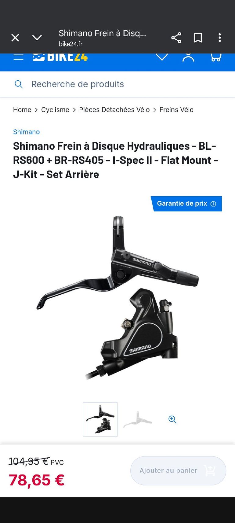 Used Shimano BL-RS600 + BR-RS405 - I-Spec II - Flat Mount - J-Kit - 2025 bike — image 9 of 9